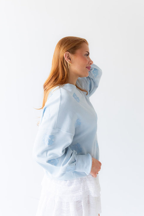 UNC Ritter Repeat Lantern Sleeve Crew